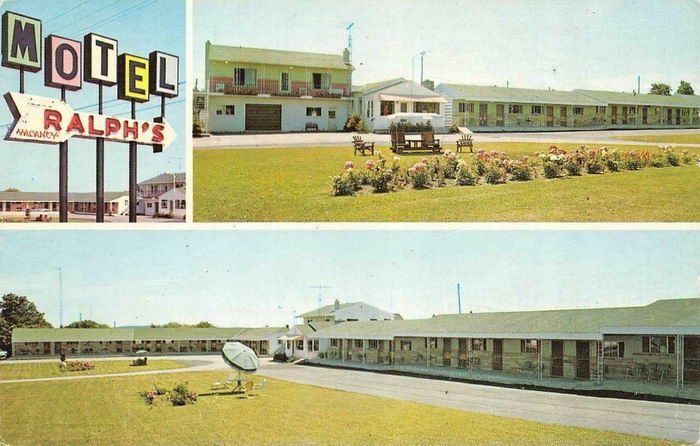 Ralphs Motel (Normandy Motel, Motel Normandy, Ralphs Northland Court) - Old Postcard Photo